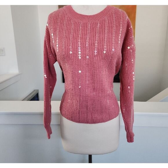 blue b. Collection Pink Sequin Knit Skirt Set SIZE S/M - Picture 5 of 8